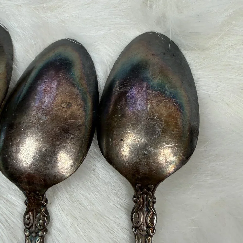 Set of Four 1847 Rogers Bros. Silver-Plated Teaspoons